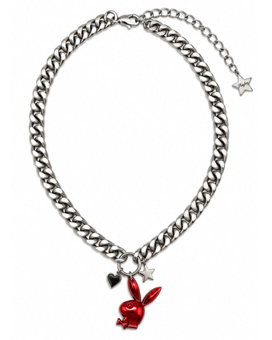 3D Playboy Rabbit Head Necklace