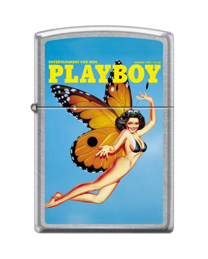 Playboy August 1976 Cover Zippo Lighter - Silver
