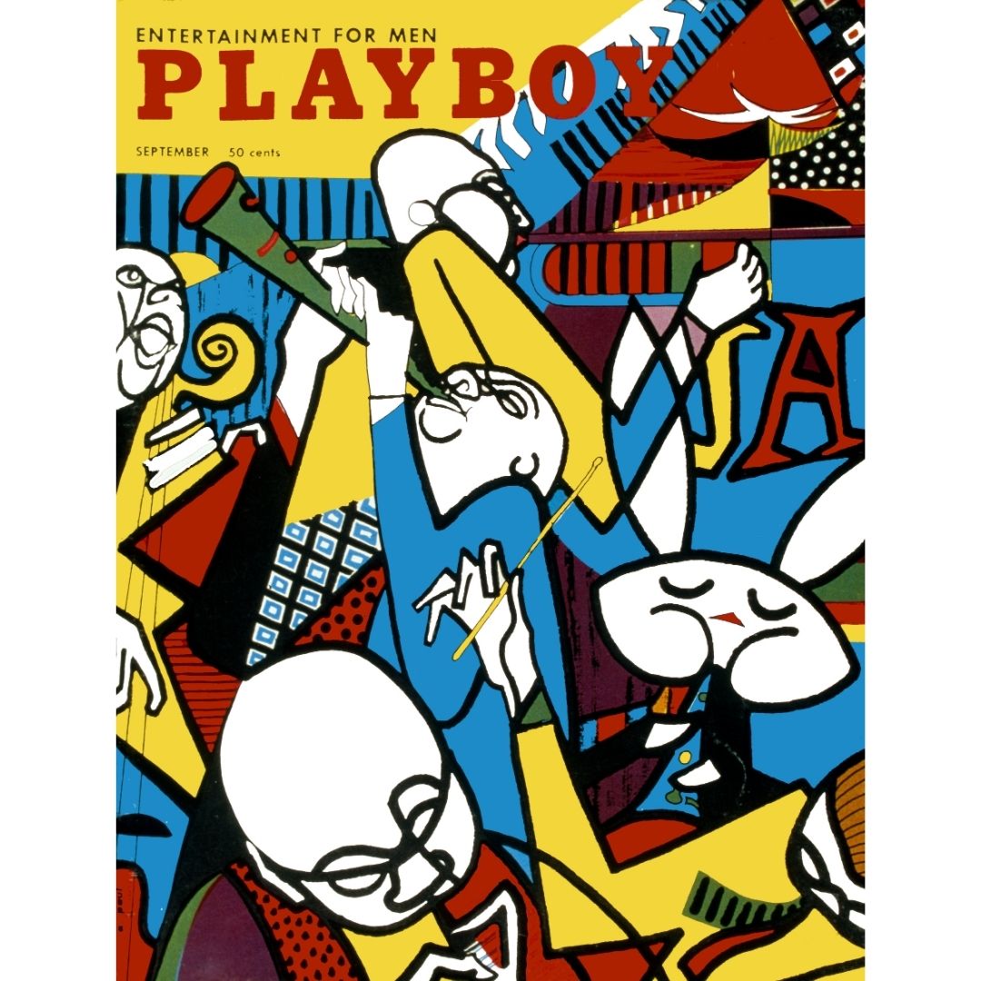 Playboy Jazz Cover Tee - Light Blue