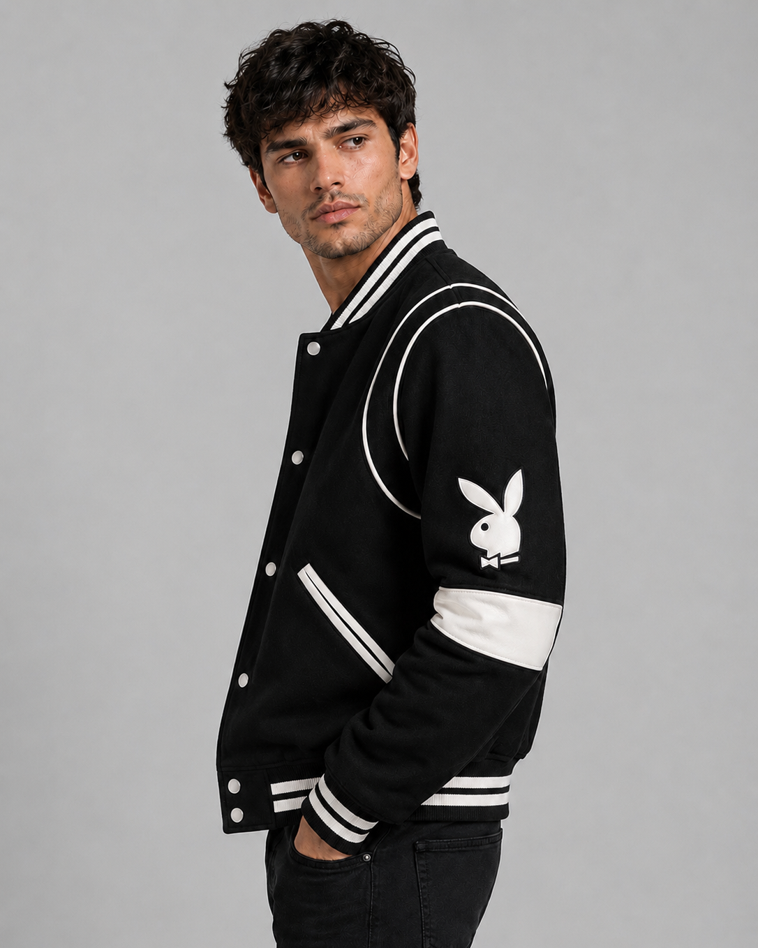 Playboy Gemini Jacket - Black/White
