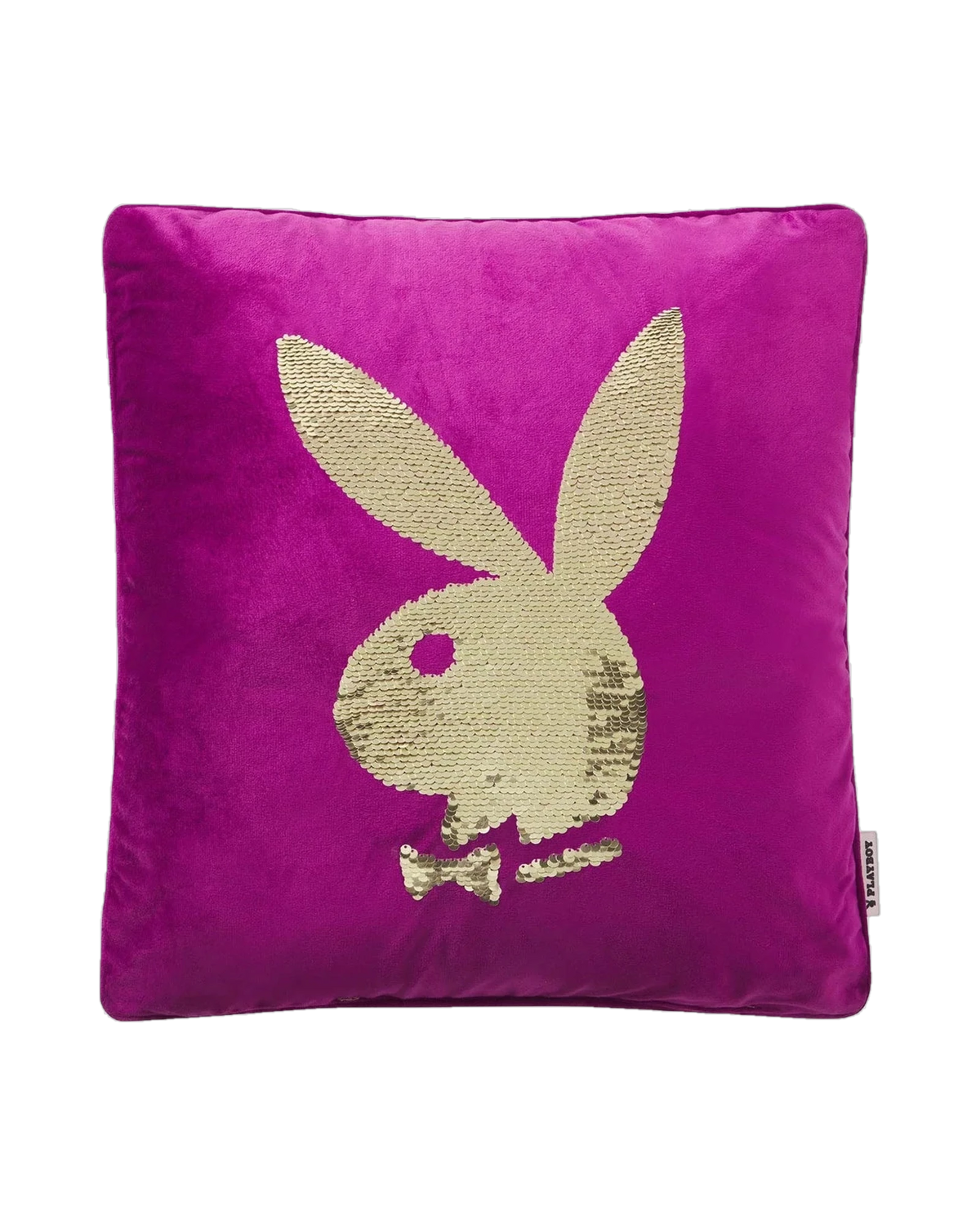 Playboy Rabbit Head Sequin Pillow - Purple