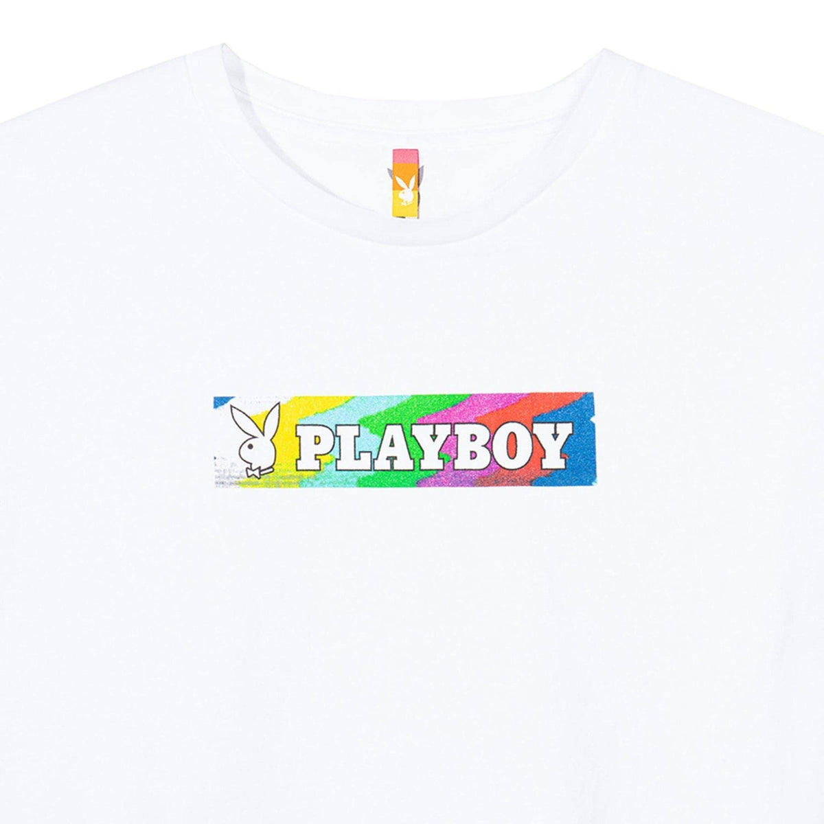 Playboy x Color Bars Static Women's Cropped T-Shirt