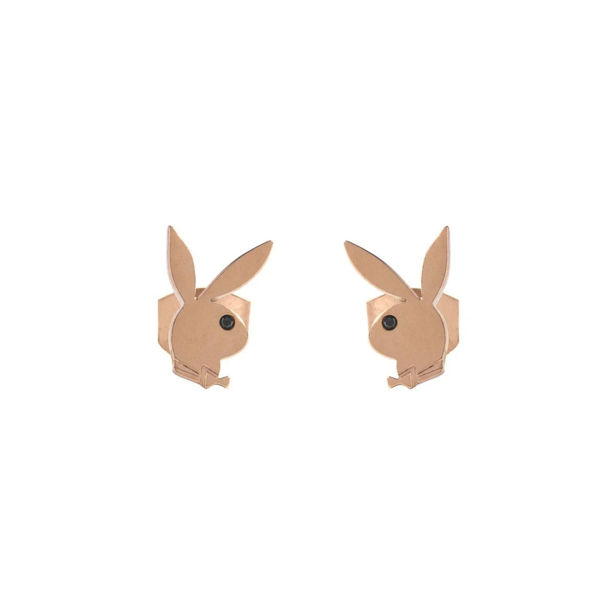 Playboy Rabbit Head Stud Earrings
