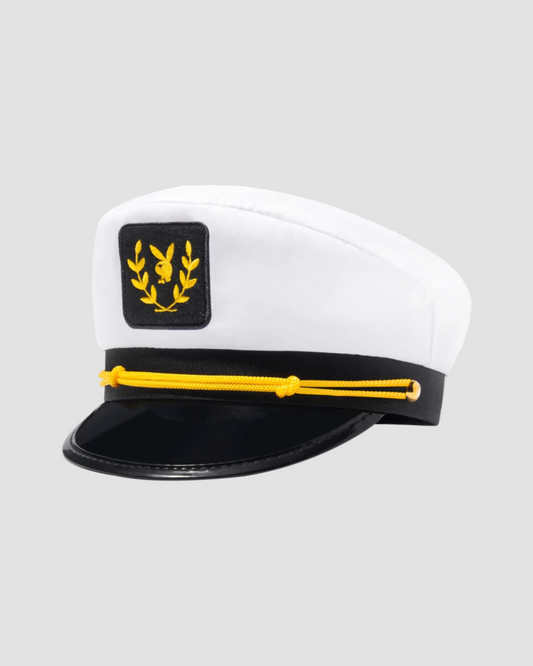 The Playboy Official Playboy Captain's Hat - White