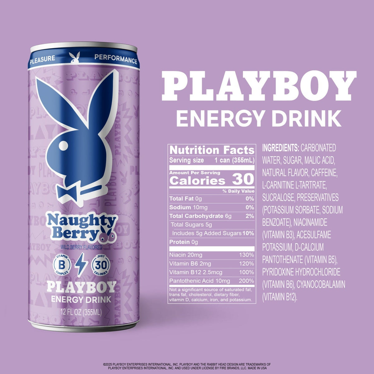 Playboy Energy Drink - Naughty Berry
