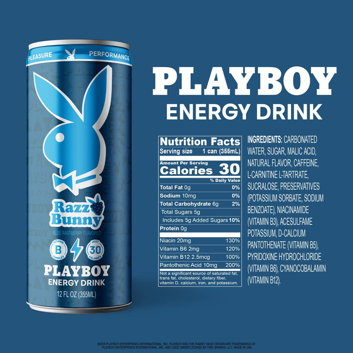 Playboy Energy Drink - Razz Bunny