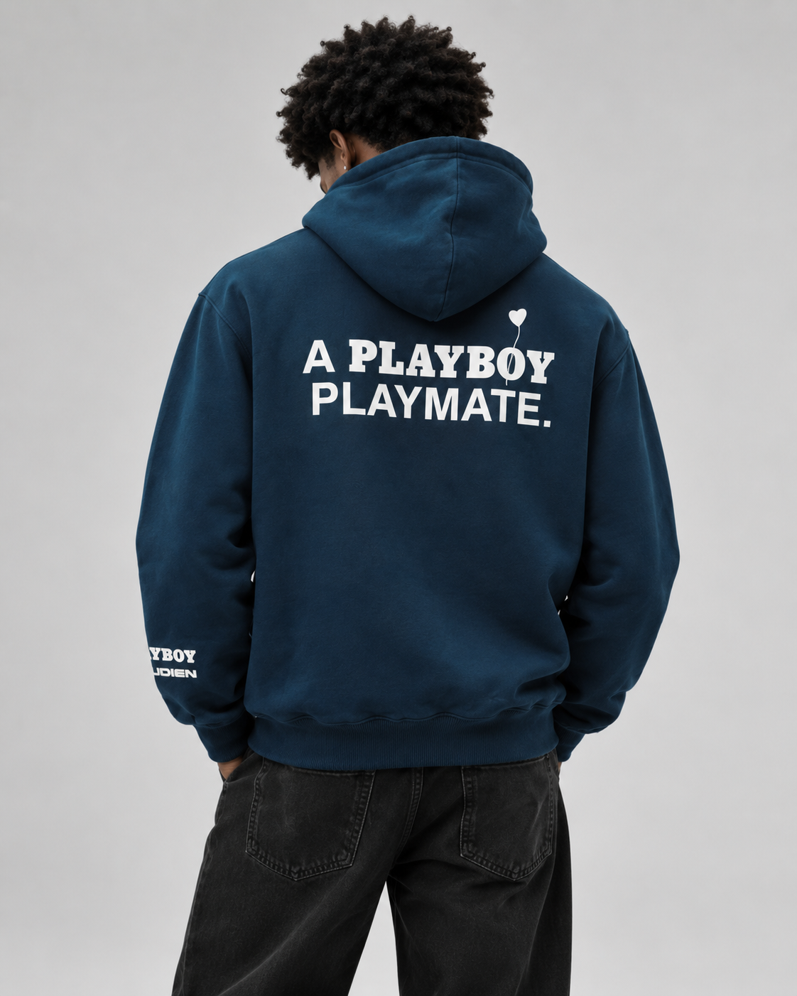 Playboy x Audien First Love Hoodie - Midnight Teal