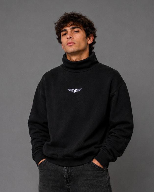 Playboy Aviation Wings High Neck Sweatshirt