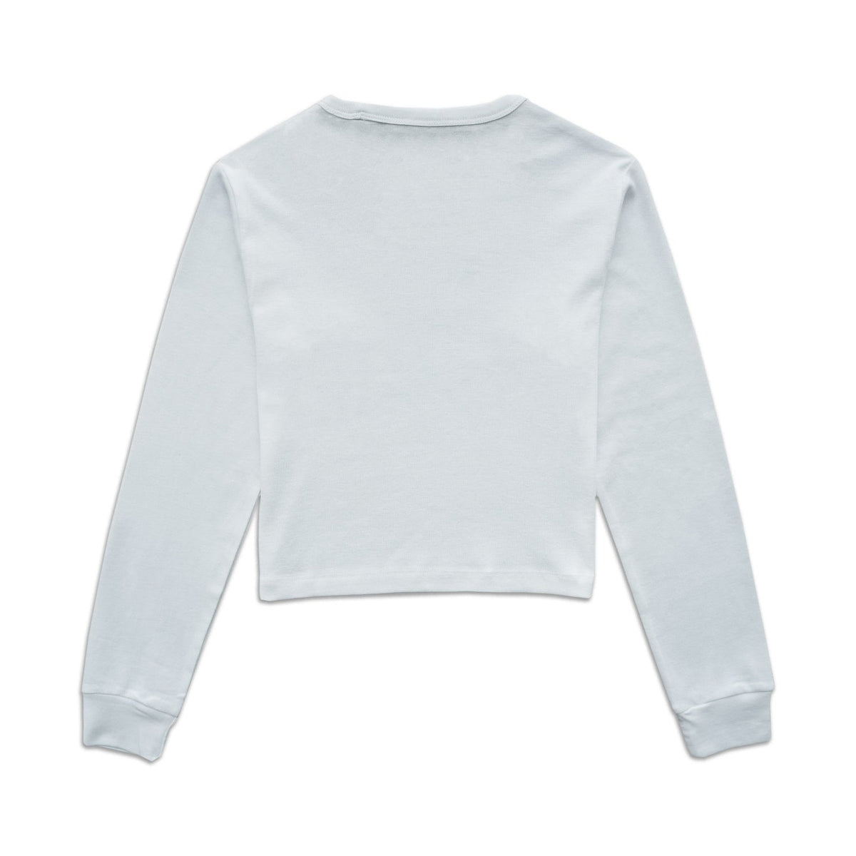 PLAYBOY HIGH BUNNY CROPPED L/S TEE - White