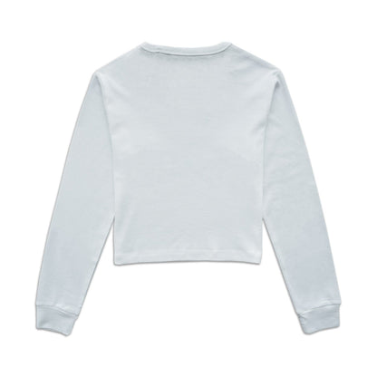 PLAYBOY HIGH BUNNY CROPPED L/S TEE - White