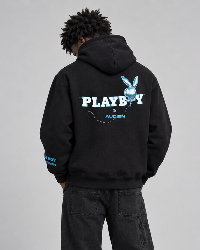 Playboy x Audien Chrome Bunny Hoodie - Black