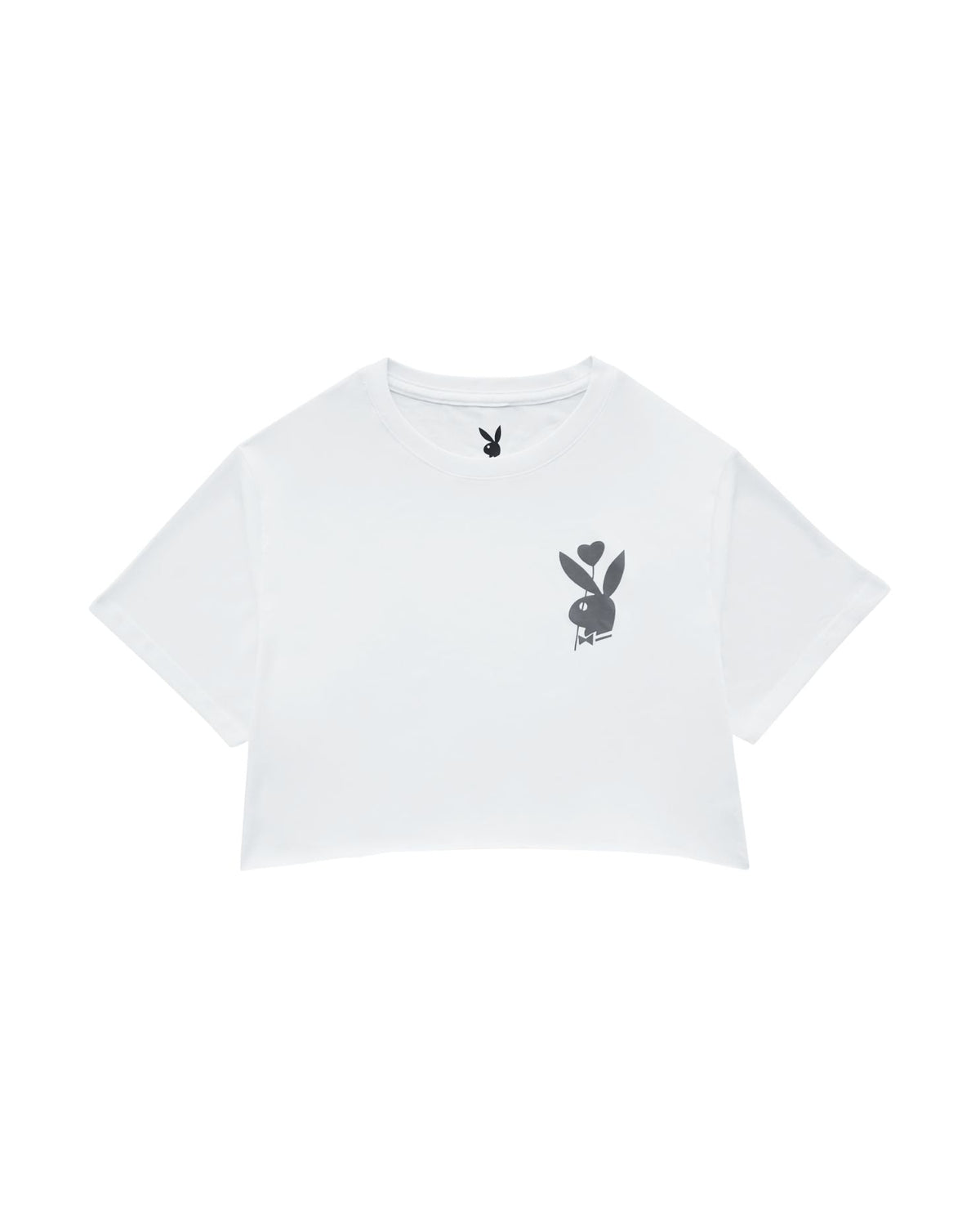 Playboy x Audien Heart Bunny Cropped Tee - White