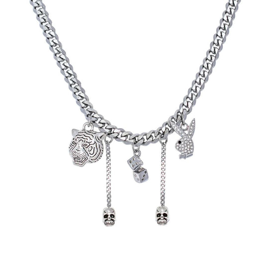 Playboy x Dalmata Charm Choker - Stainless Steel