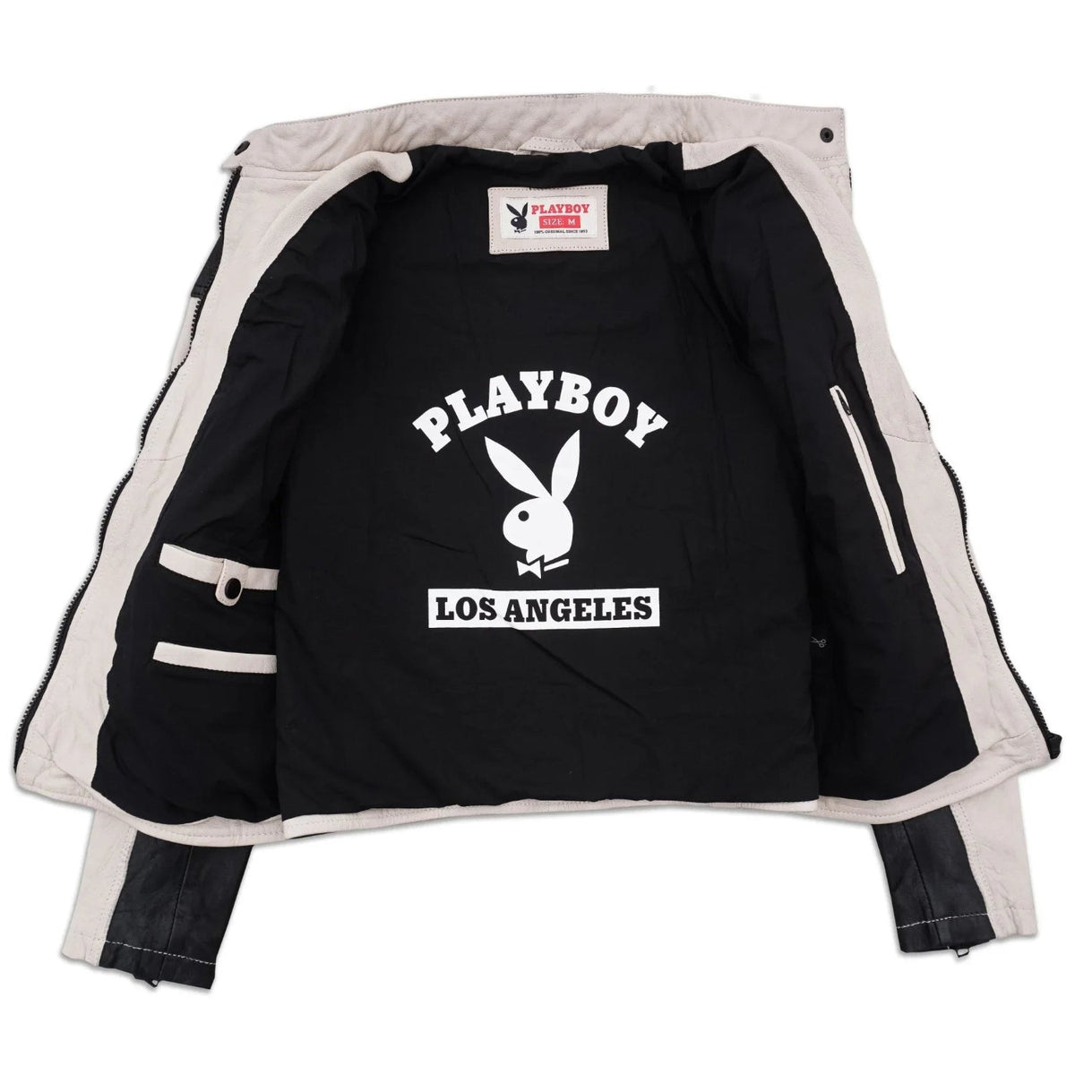 Playboy Anderson Women's Leather Jacket - White