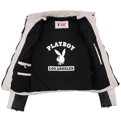 Playboy Anderson Women's Leather Jacket - White