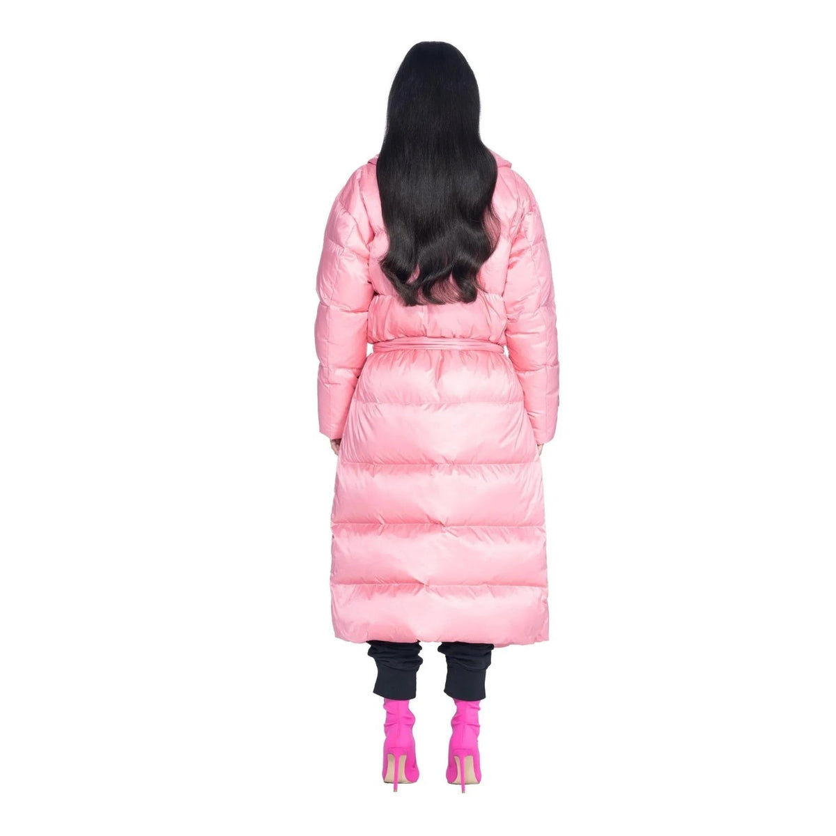 Playboy Belted Long Puffer Jacket
