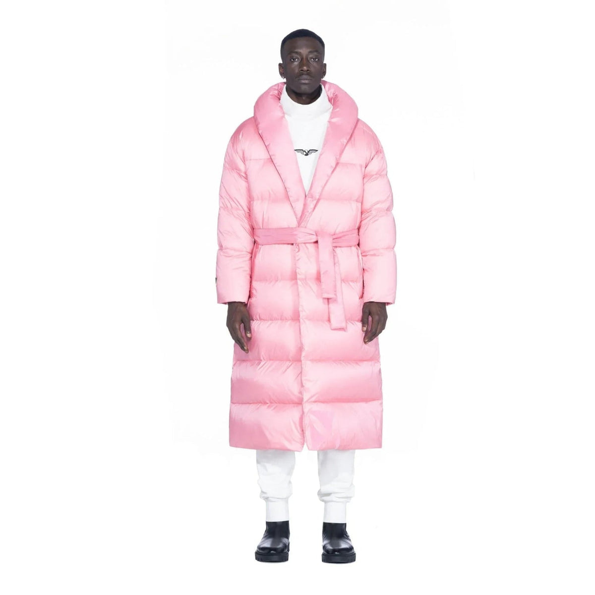 Playboy Belted Long Puffer Jacket