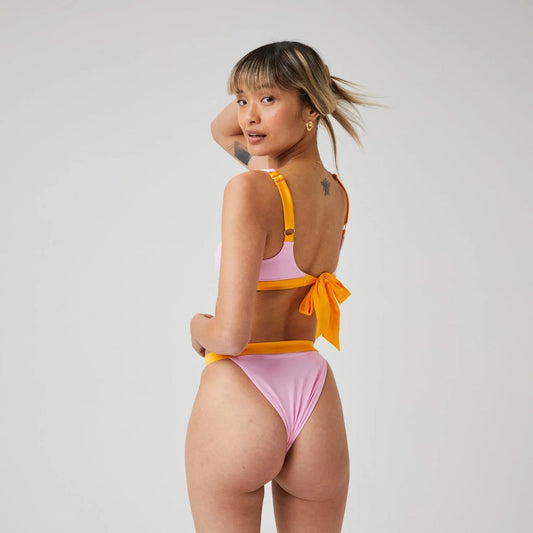 Playboy High Leg Bon Bon Bikini Bottom - Bon bon