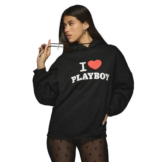 Playboy x Missguided - I ❤️ Playboy Hoodie
