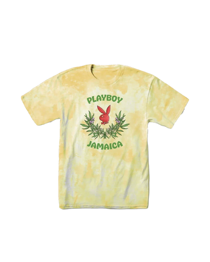Playboy Jamaica Core Logo Tee Tie Dye - Citron