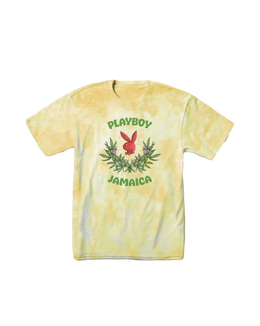 Playboy Jamaica Core Logo Tee Tie Dye - Citron