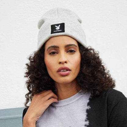 Playboy Knit Beanie with Logo Patch
