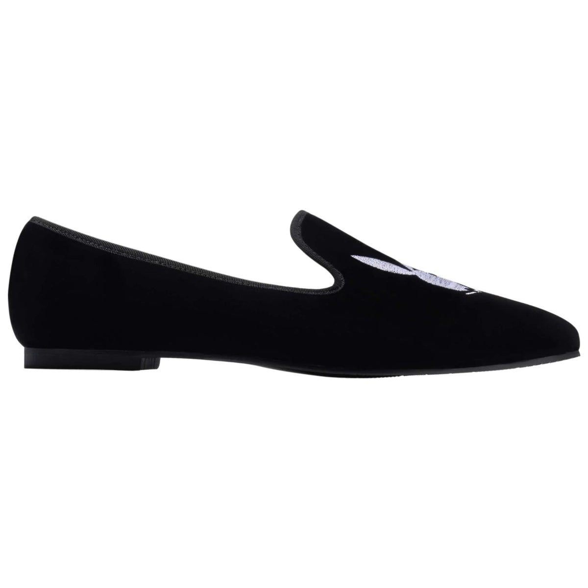 Playboy Men Rabbit Head Loafers - black