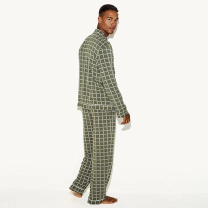 Playboy Men's Classic Sleep Set - Green logo