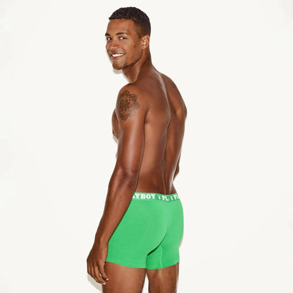 Playboy Men's Essential Underwear 2-Pack - Two Pack: Red & Green