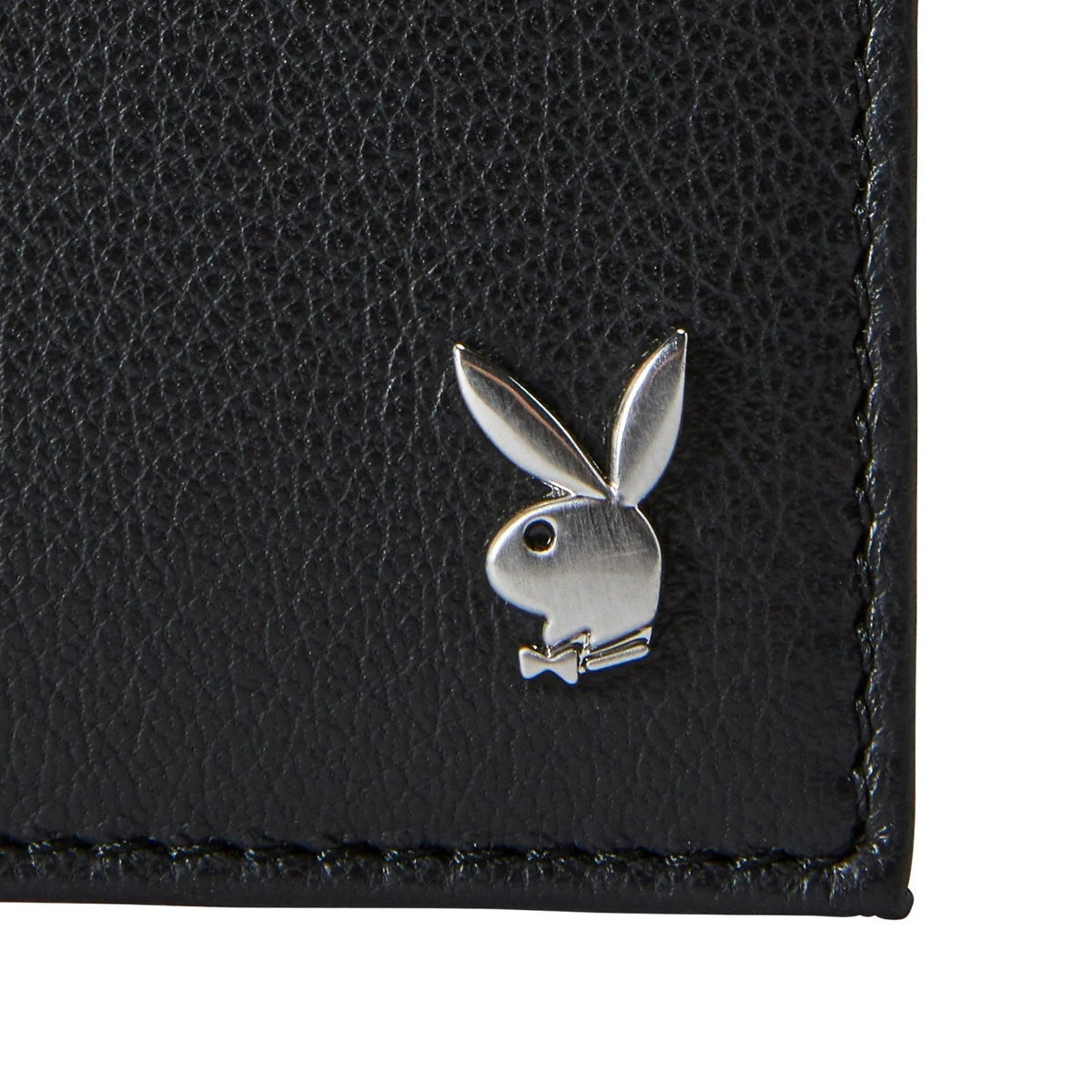 Playboy Men's Milled Front Pocket Wallet - Black