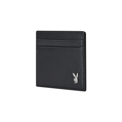 Playboy Men's Milled Front Pocket Wallet - Black