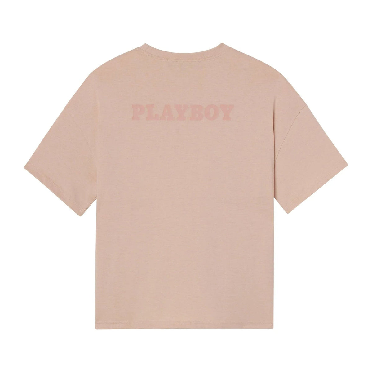 Playboy x Missguided - Women's Oversized Logo T-Shirt - Blush