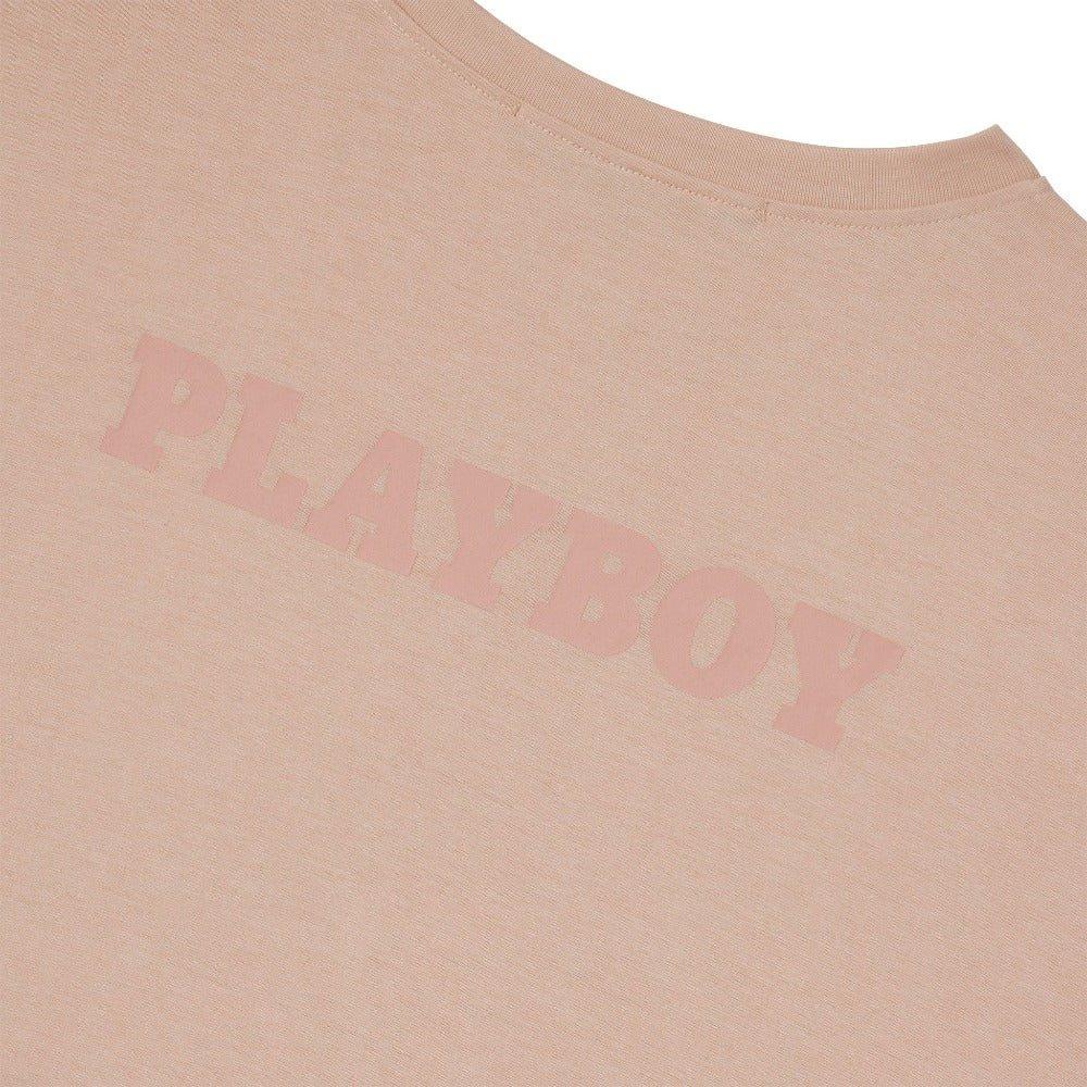 Playboy x Missguided - Women's Oversized Logo T-Shirt - Blush