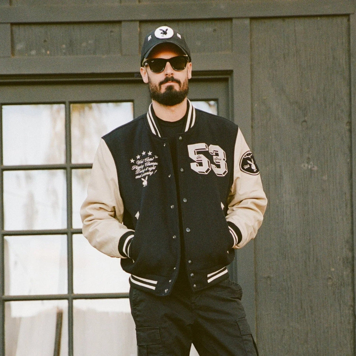 Playboy 53 Premium Varsity - Black/Ecru