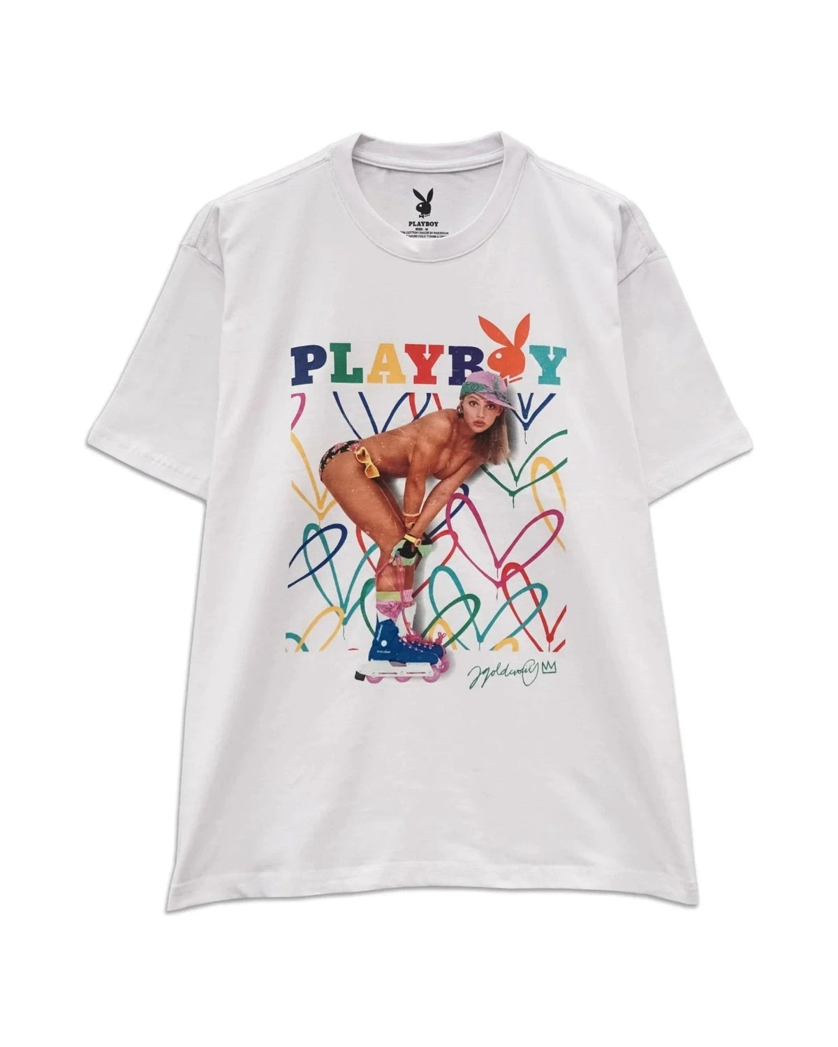 Playboy x JGC Roller Bunny Tee - White