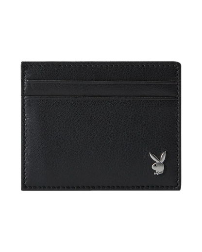 Playboy Men's Milled Front Pocket Wallet - Black