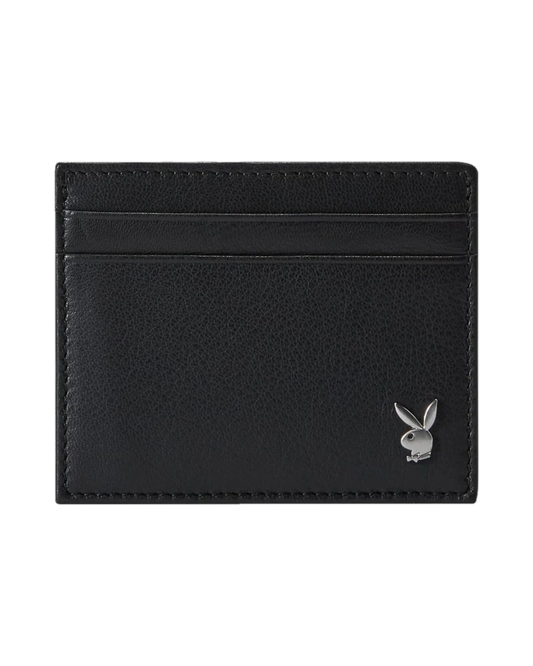 Playboy Men's Milled Front Pocket Wallet - Black