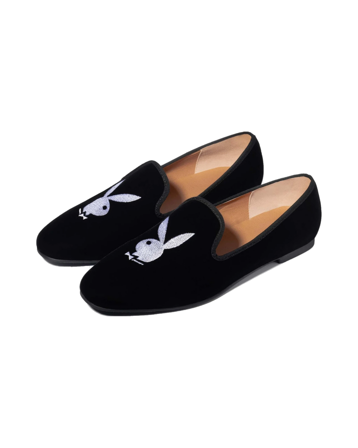 Playboy Men Rabbit Head Loafers - black
