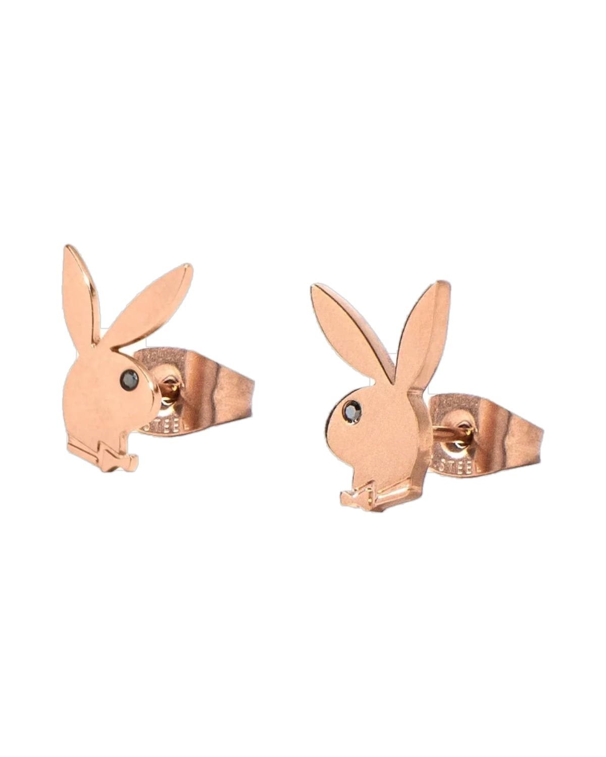 Playboy Rabbit Head Stud Earrings