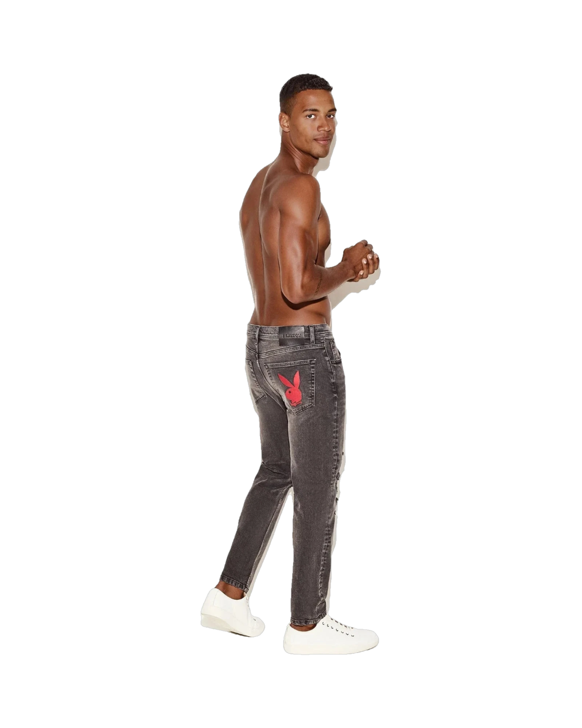 The Playboy Skinny Jean Grey Destroy - Grey Destroy