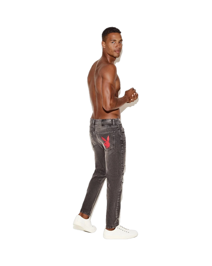 The Playboy Skinny Jean Grey Destroy - Grey Destroy