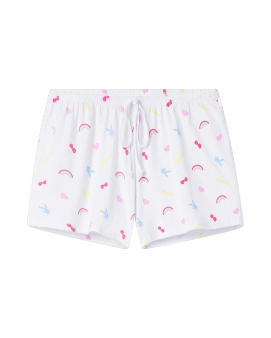 Playboy Women's Dream Lounge Shorts - White