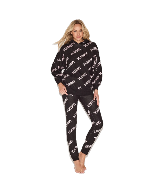 Playboy Women's Playboy Masthead Intarsia Knit Leggings - Black