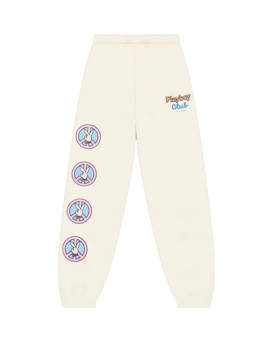 Playboy Women's Smile Club Sweatpants - Bone white