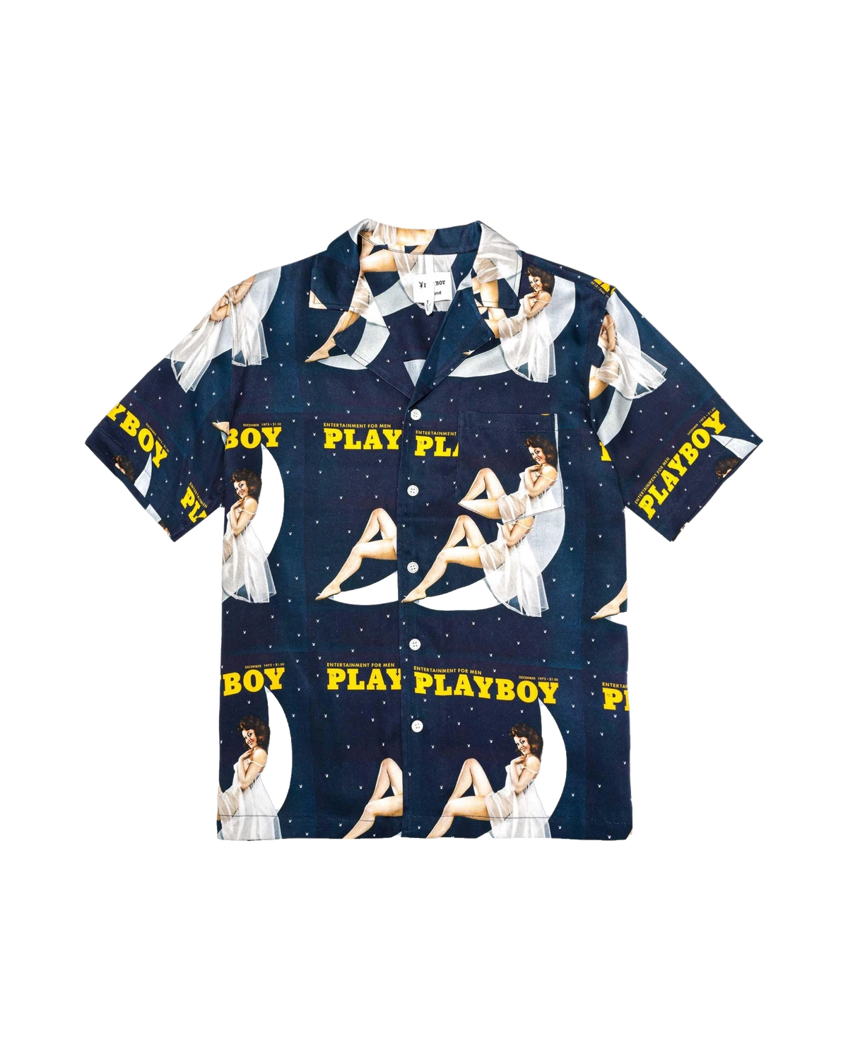 Playboy x Soulland December 1973 Playboy Camp Shirt - Navy