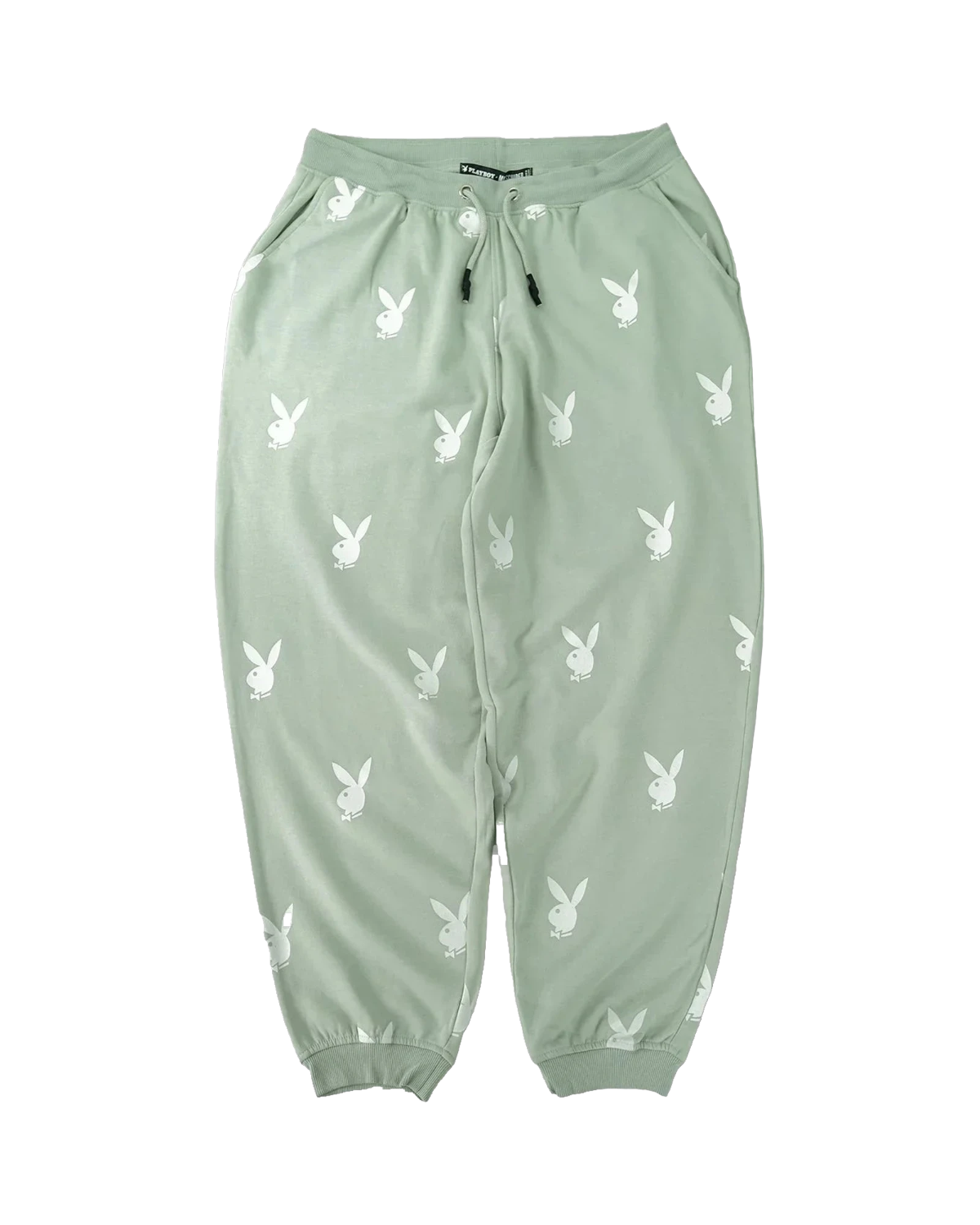 Playboy x Missguided - All Over Print Oversized Sweatpants - Green