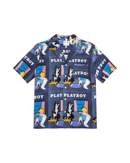 Playboy x Soulland June 1954 Playboy Camp Shirt - Blue