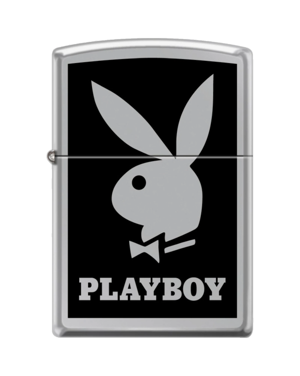 Playboy Black Logo Zippo Lighter - Silver