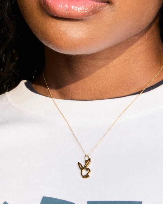 Playboy Bunny Bead Necklace - Gold