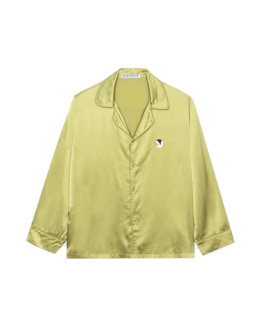 Playboy Silk Button Down Collared Top